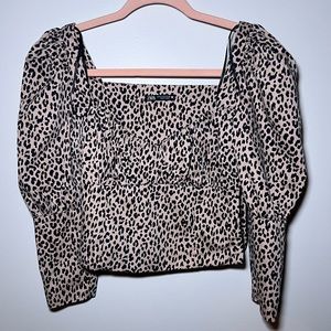 Zara Leopard Print Crop Top